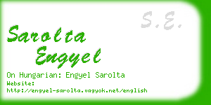 sarolta engyel business card